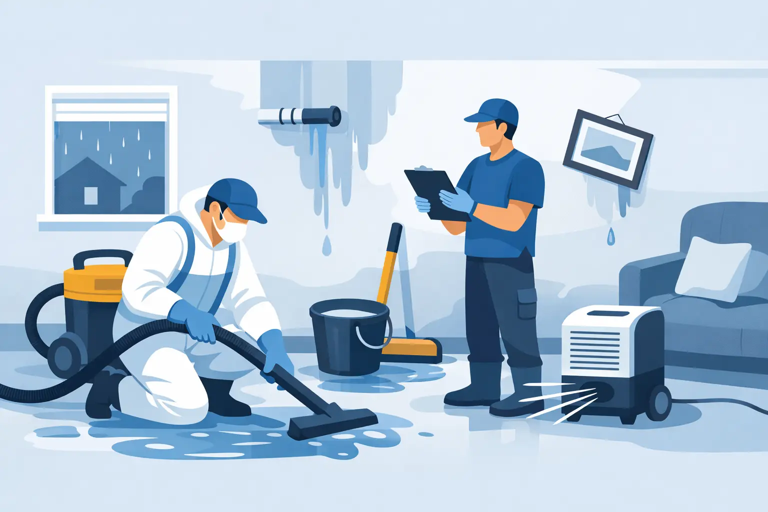 How to Clean Up Water Damage Safely