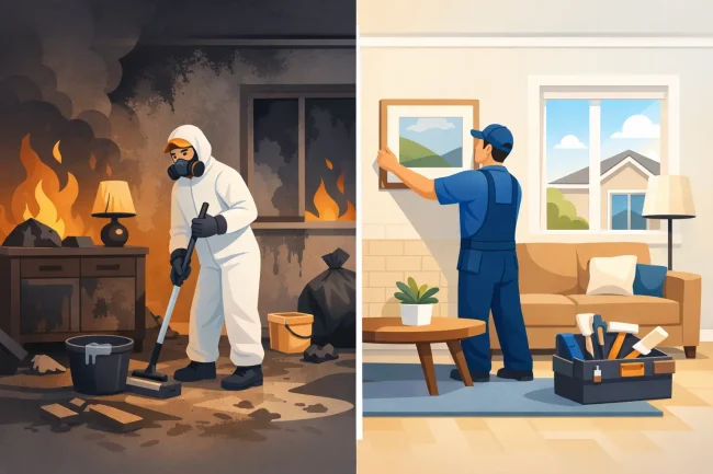 Fire Cleanup vs Fire Restoration Explained