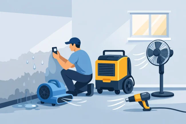 How to Dry Wet Walls the Right Way