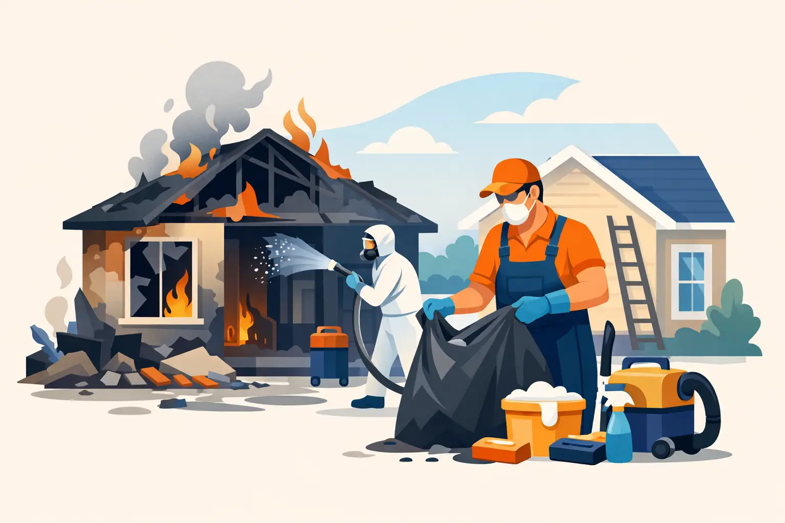 Fire Damaged Home Cleanup After a House Fire