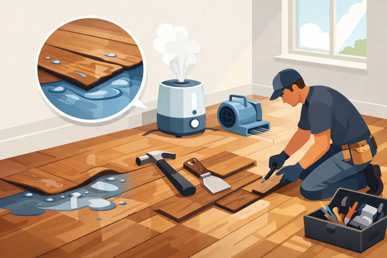 Hardwood Floor Water Damage Repair Steps