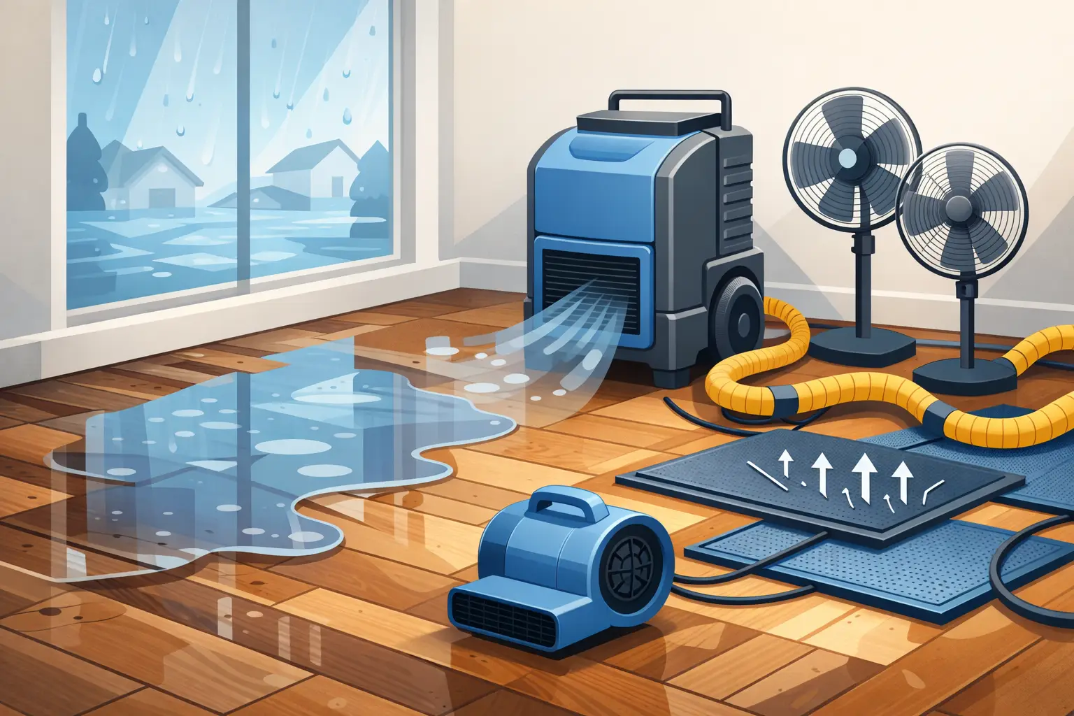 How to Dry Hardwood Floors After Water Damage