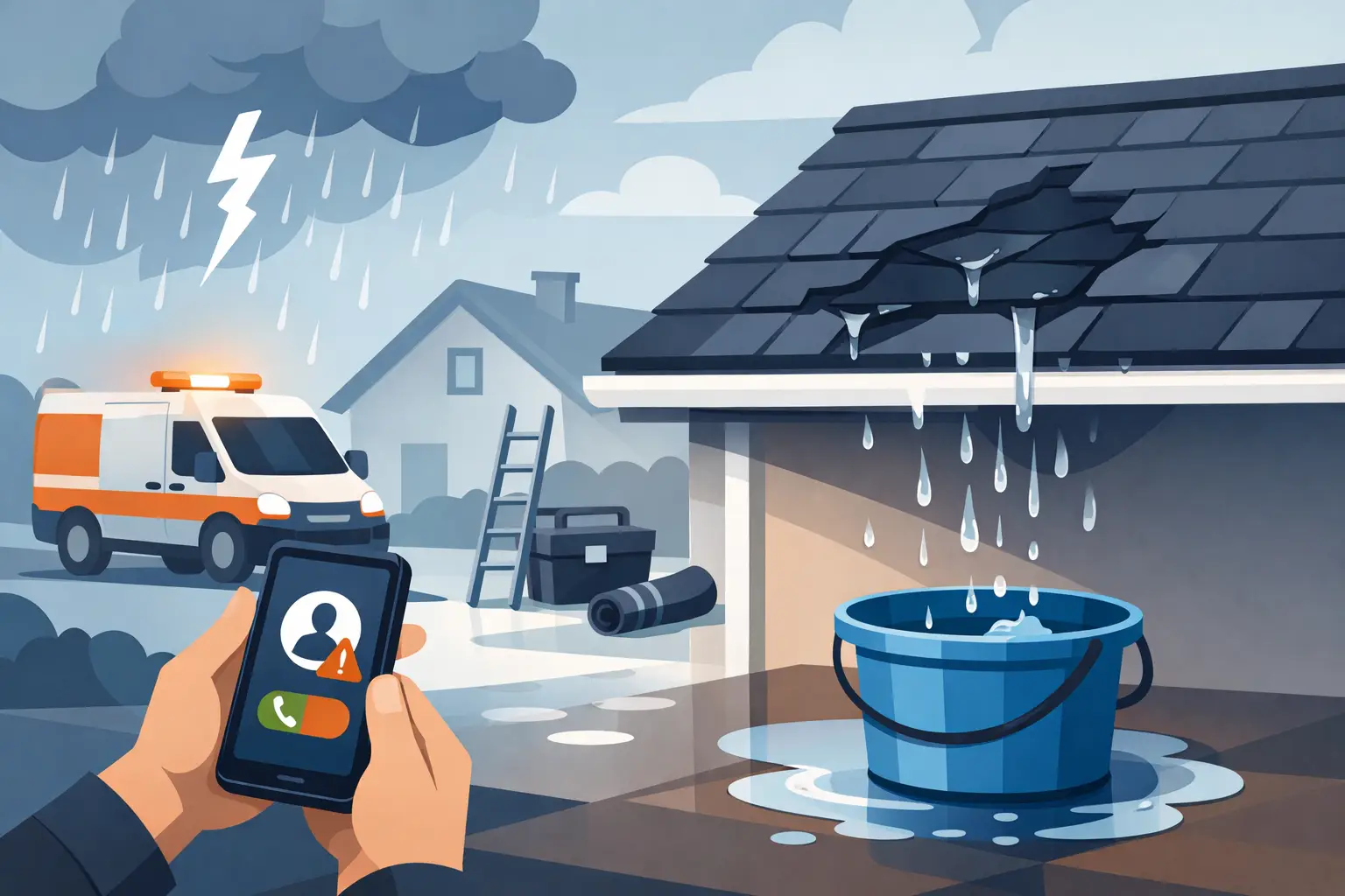 Roof Leak Emergency Response: What to Do First